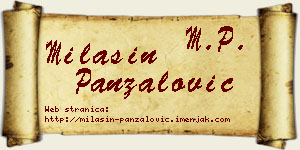 Milašin Panzalović vizit kartica